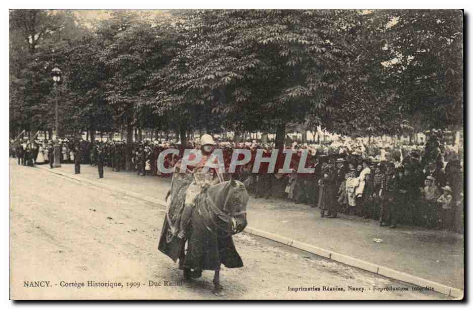 Nancy - Cortege Historique 1909 Duc Raoul - cheval - CPA 