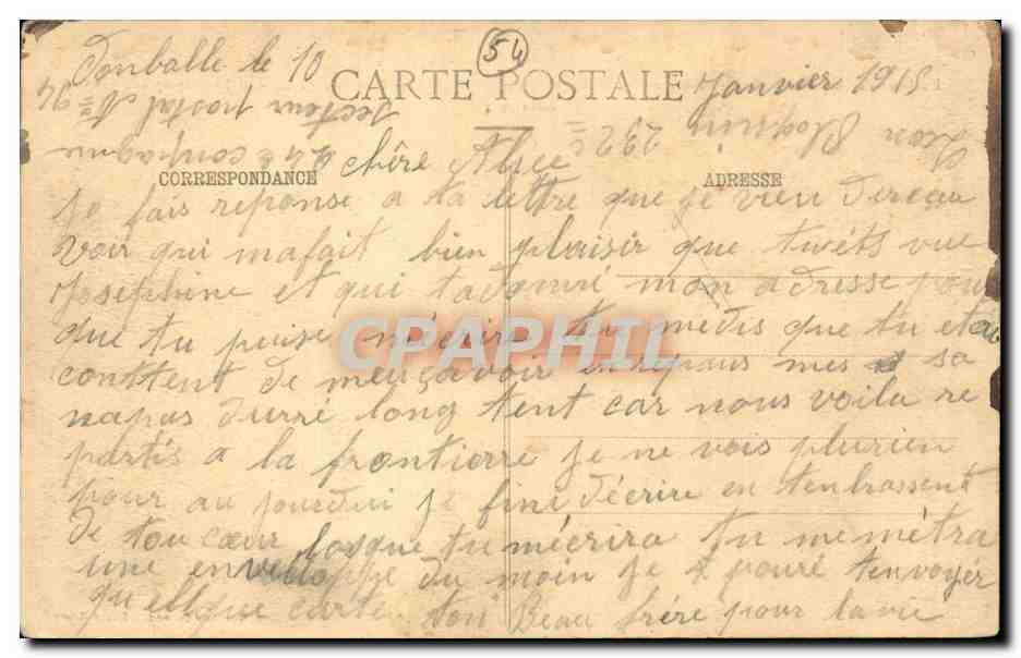 Crévic — Entrée du village-route de Lunéville, après l'incendie — Quanno, lib.-édit. - Chiché Henry — Rückseite