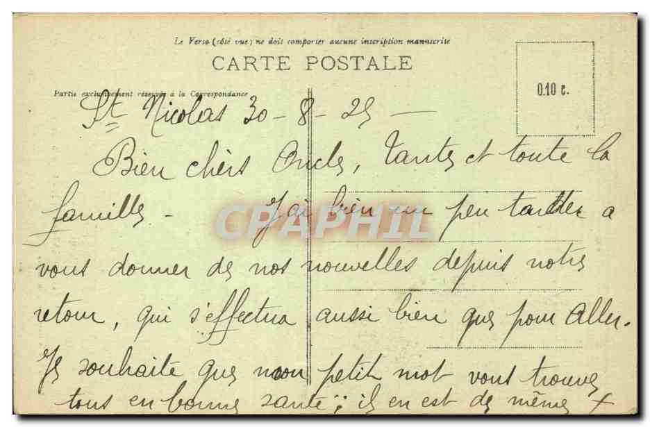 Saint-Nicolas-de-Port — Denkmal für Kinder, die für das Vaterland gestorben sind — Edition 'A la Mémagère', St-Nicolas — Rückseite
