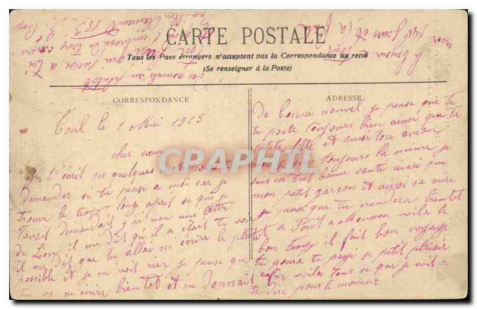 Pierre-la-Treiche — Les Grottes de Ste-Reine et la Ligne de Toul à Pont-St-Vincent — éditeur non identifié, n° 150 — Rückseite