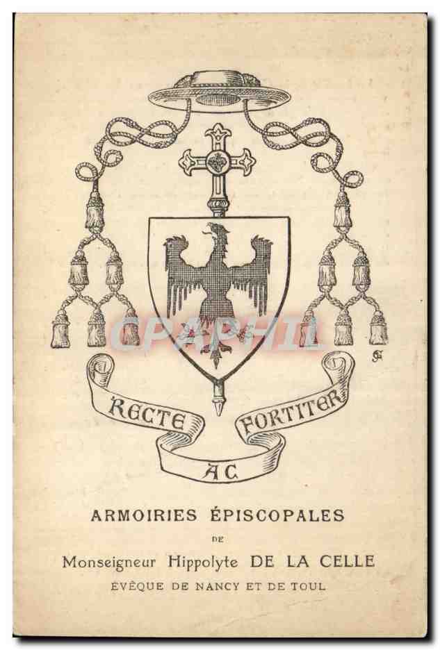 Armoiries épiscopales de Monseigneur Hippolyte de La Celle — Évêque de Nancy et de Toul