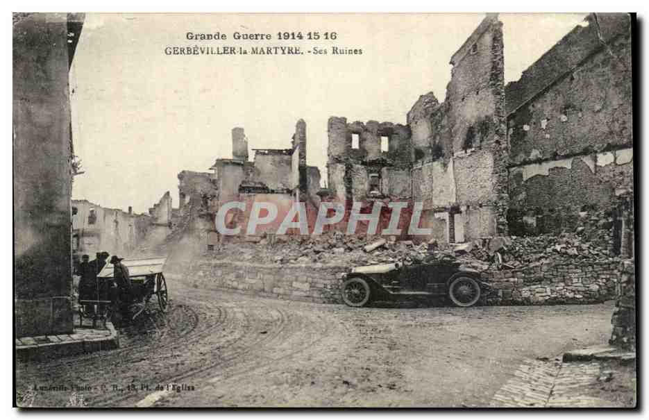 Gerbéviller-la Martyre — Ses Ruines — La quarrille d'Uzou - C. R. 15, Pl. de l'Église