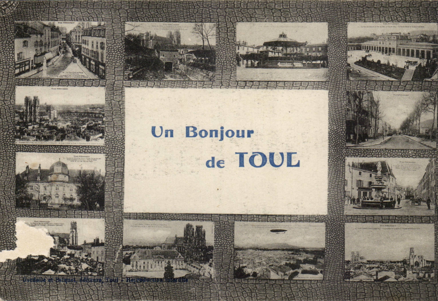 Un Bonjour de TOUL — reproductions inédites — Verdène & Briguier, Toul