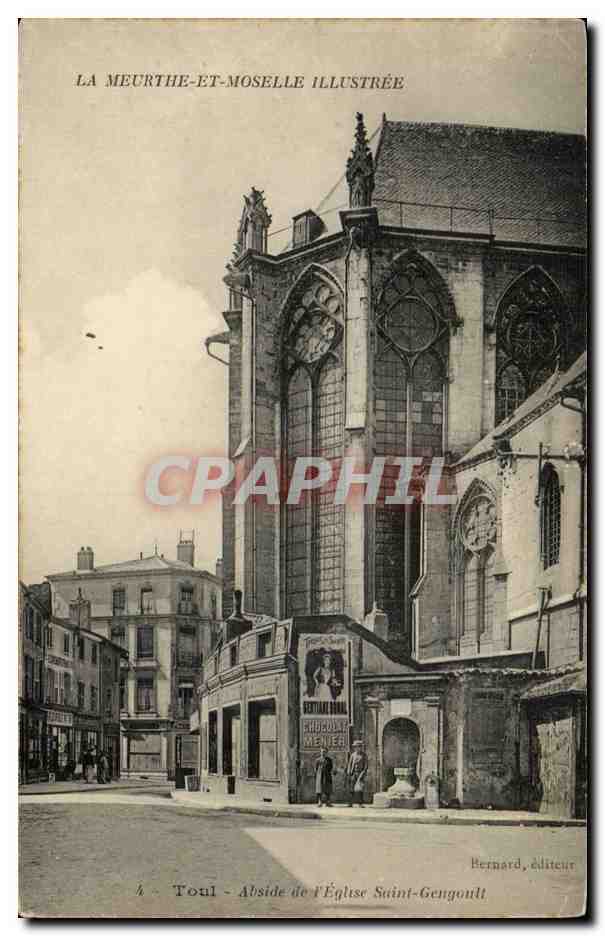 Toul - Abside de l'Église Saint-Gengoult — La Meurthe-et-Moselle Illustrée, éditeur Bernard