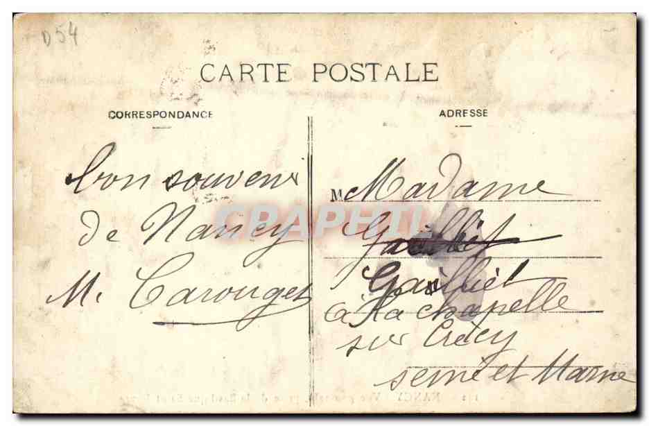 Nancy cPA Vue generale prise de la basilique Saint Epvre — Verso