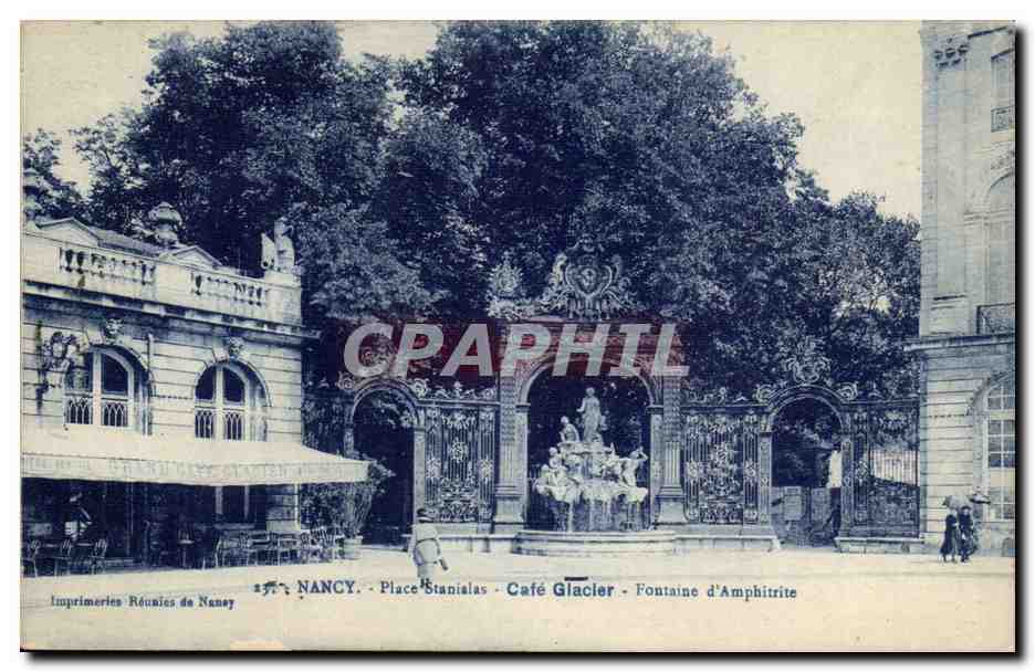 Nancy CPA Place Stanislas Cafe Glacier Fontaine d'Amphitrite