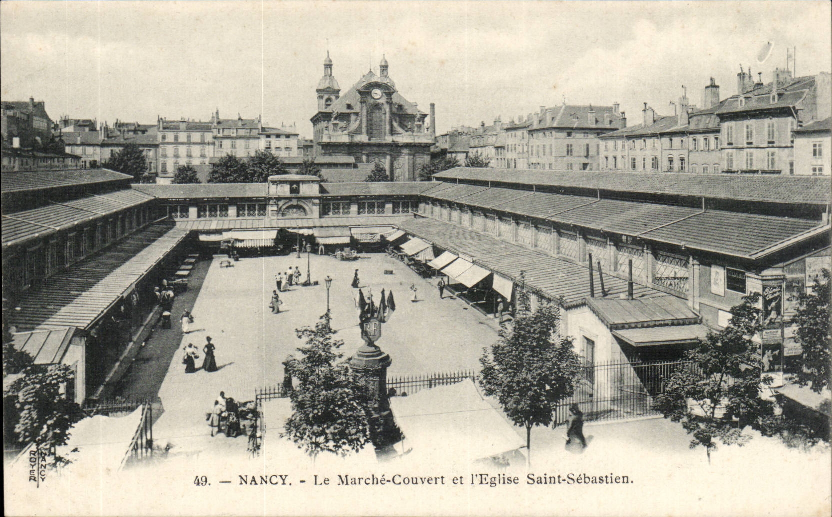 Nancy CPA le marche couvert et l'eglise Saint SEbastien