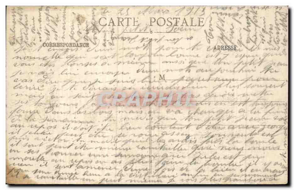 Pont a Mousson CPA Hopital et la cote de Mousson — Verso