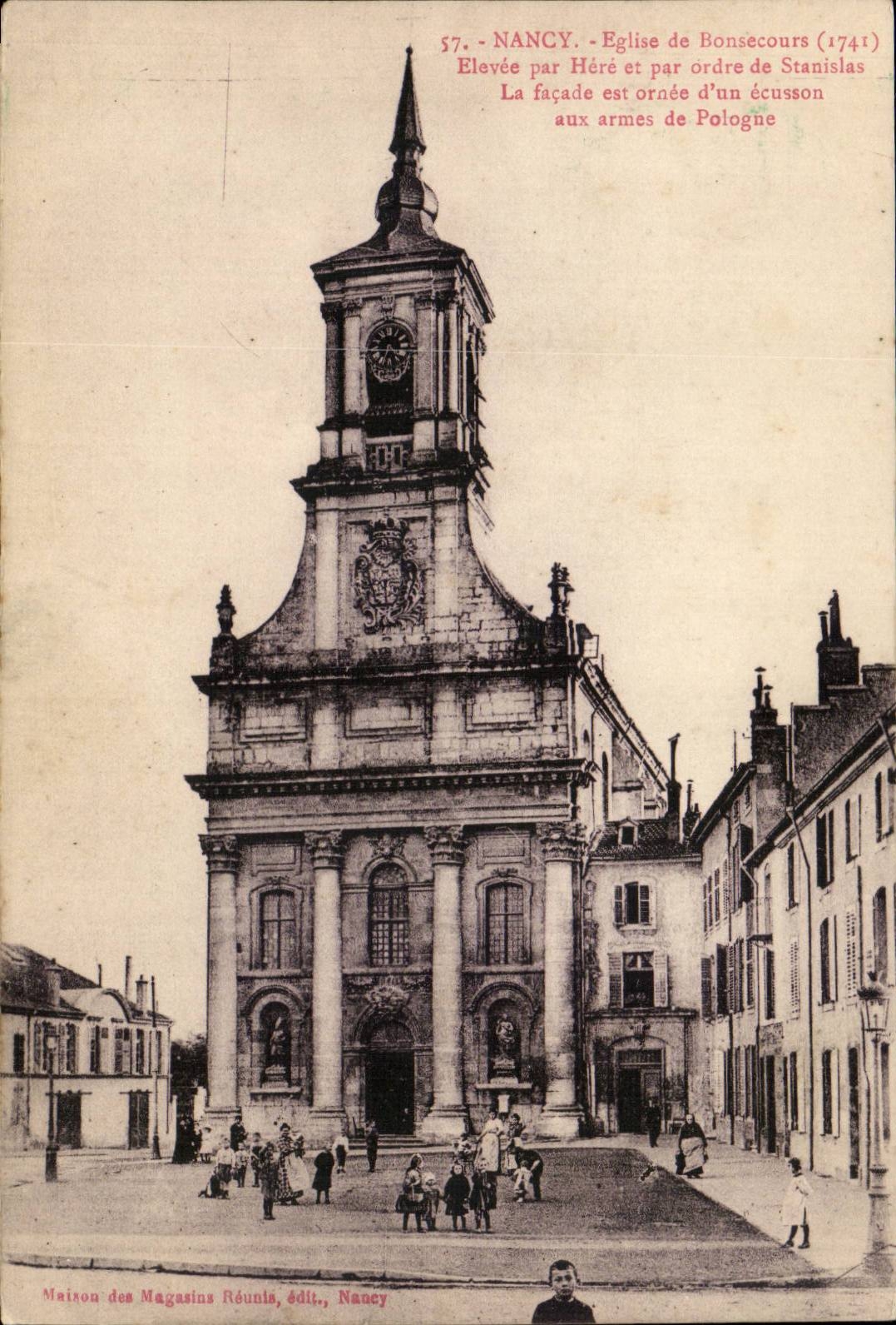 Nancy CPA Eglise de Bonsecours Elevee par Here et par ordre de Stanislas 