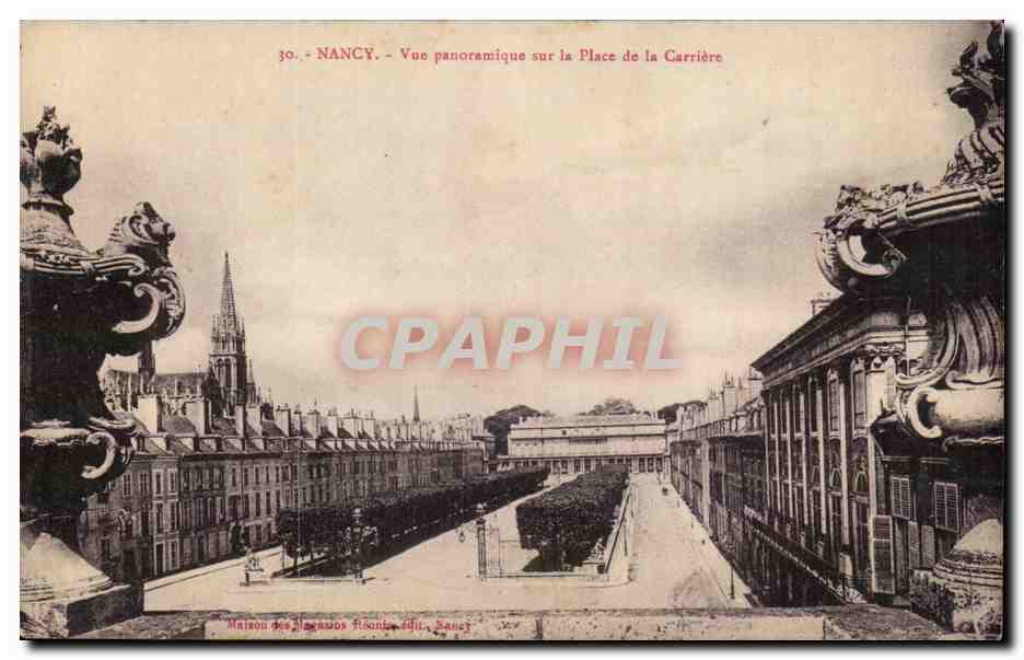 Nancy CPA Vue panoramique sur la place de la Carriere