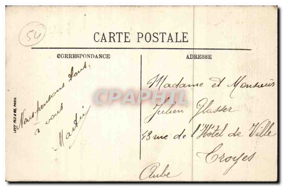 Nancy CPA Porte de la graffe — Rückseite
