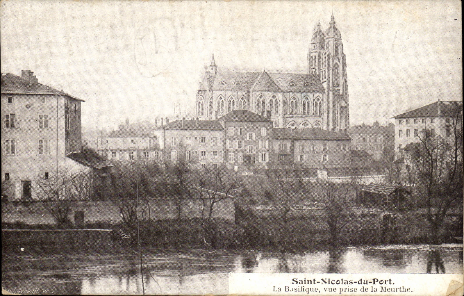 Saint-Nicolas-du-Port — Ansicht der Basilika von der Meurthe — Verlag L. Duryaule, sr.