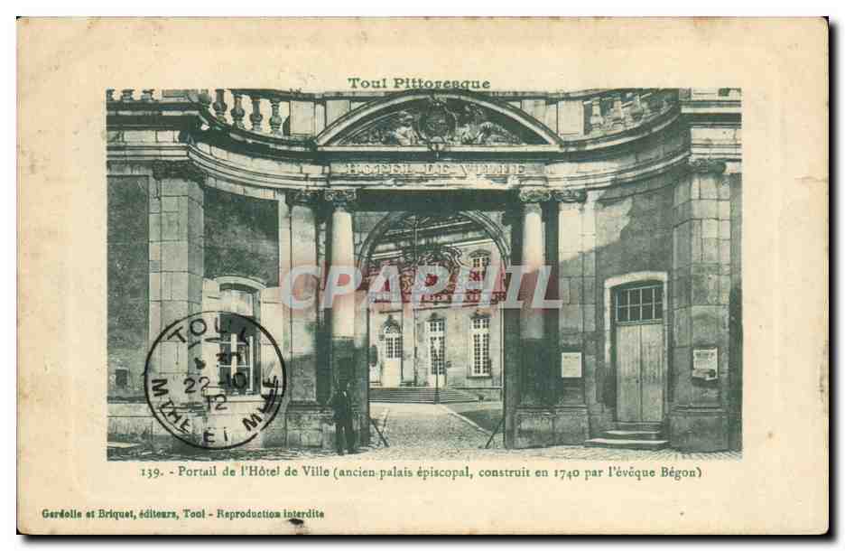 Toul - Portail de L'Hotel de Ville ancien Palais episcopal - CPA 