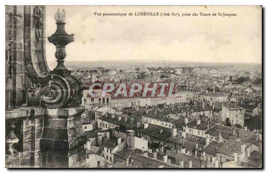Vue panoramique de LUNÉVILLE (côté Est), prise des Tours de St-Jacques