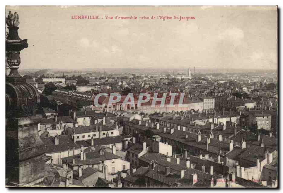 Lunéville - Vue d'ensemble prise de l'Église St-Jacques