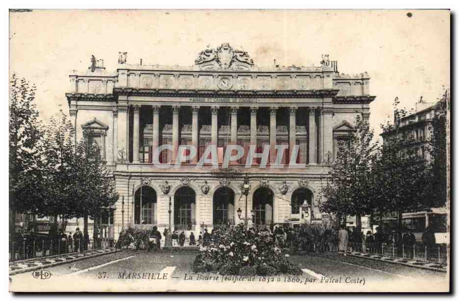 Marseille - la Bourse edifee de 1852 a 1862 par Postal Code - CPA 