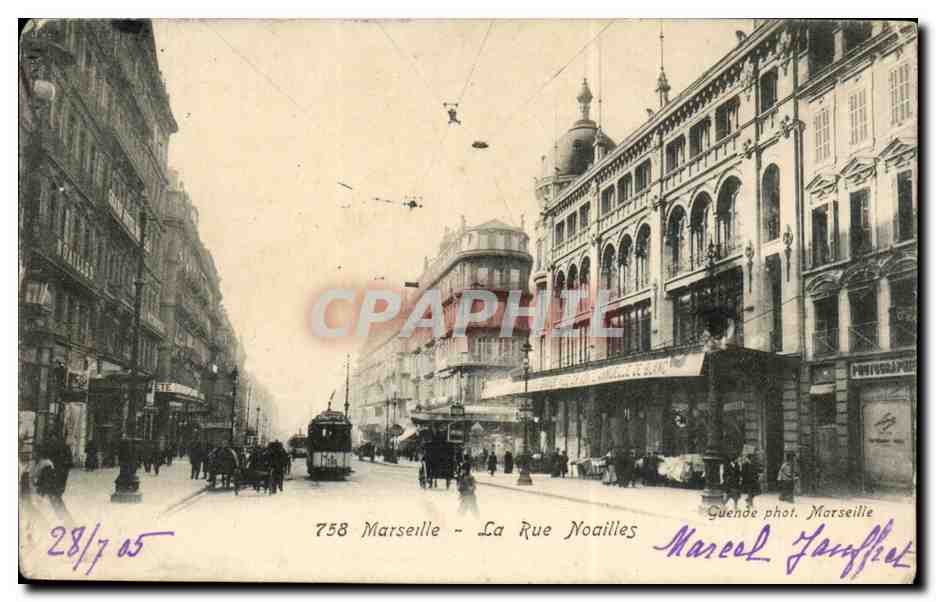 Marseille - La Rue de Noailles - tramway - CPA 