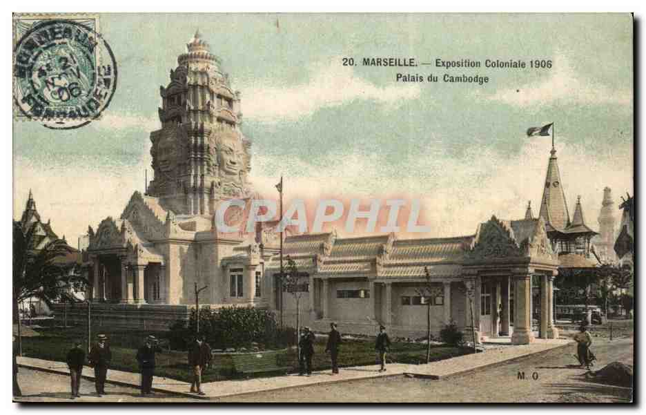 Marseille CPA Exposition ccoloniale 1906 Palais du Cambodge