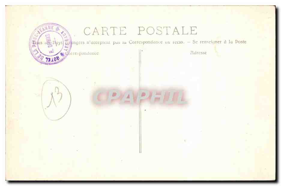 Les Baux - Hôtel des Porcellets — éditeur R. Demas, Marseille, n° 3781 — Verso