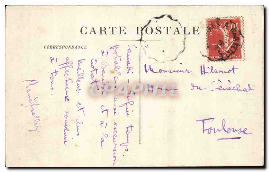 La Ciotat - Rocher du Bec de l'Aigle — (Bord du Rhône) — Edit. L. Bonifay — Verso