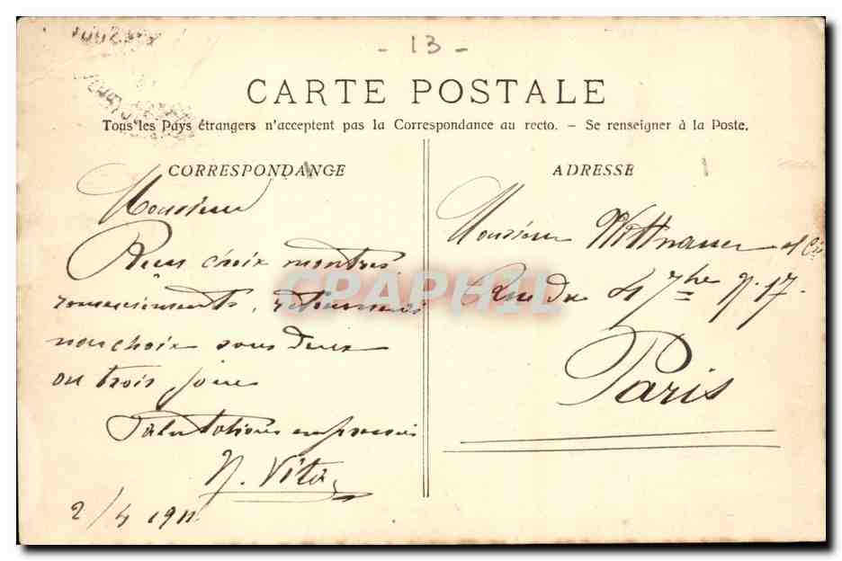 Environs d'Aix-en-Provence — Le Pilon du Roi — Collection Jaoussat — Rückseite