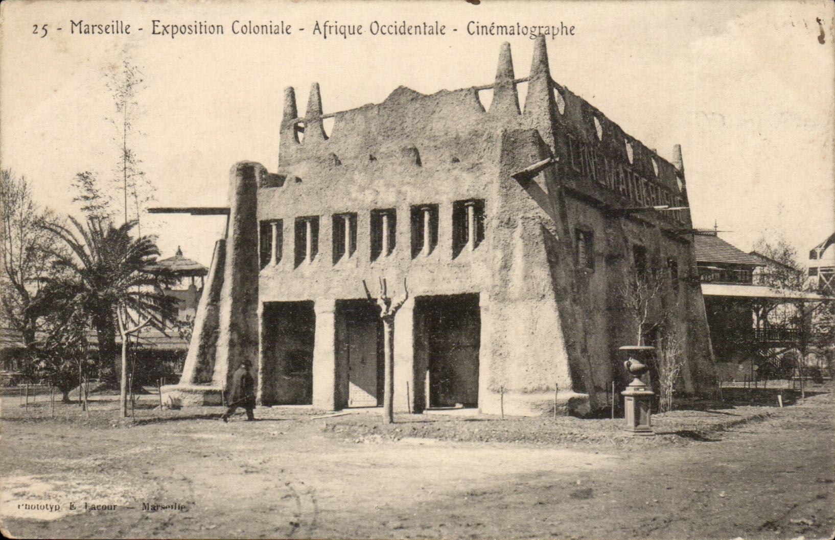 Marseille - Exposition Coloniale Afrique Occidentale - Cinematographe - CPA 