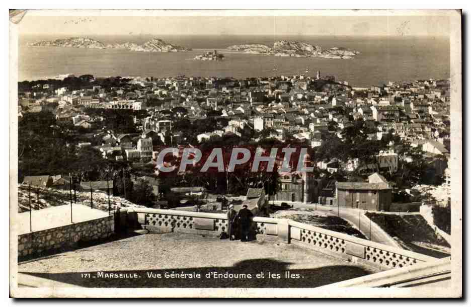 Marseille - Vue Generale d'Endoume et les Iles - CPA 
