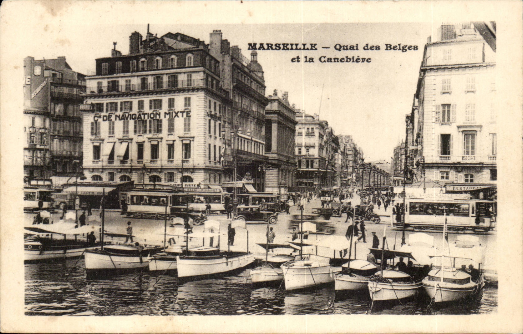 Marseille - Quai des Belbs et la Cannebiere - CPA 