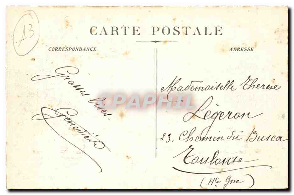 Marseille - La Biblioteque - CPA  — Rückseite