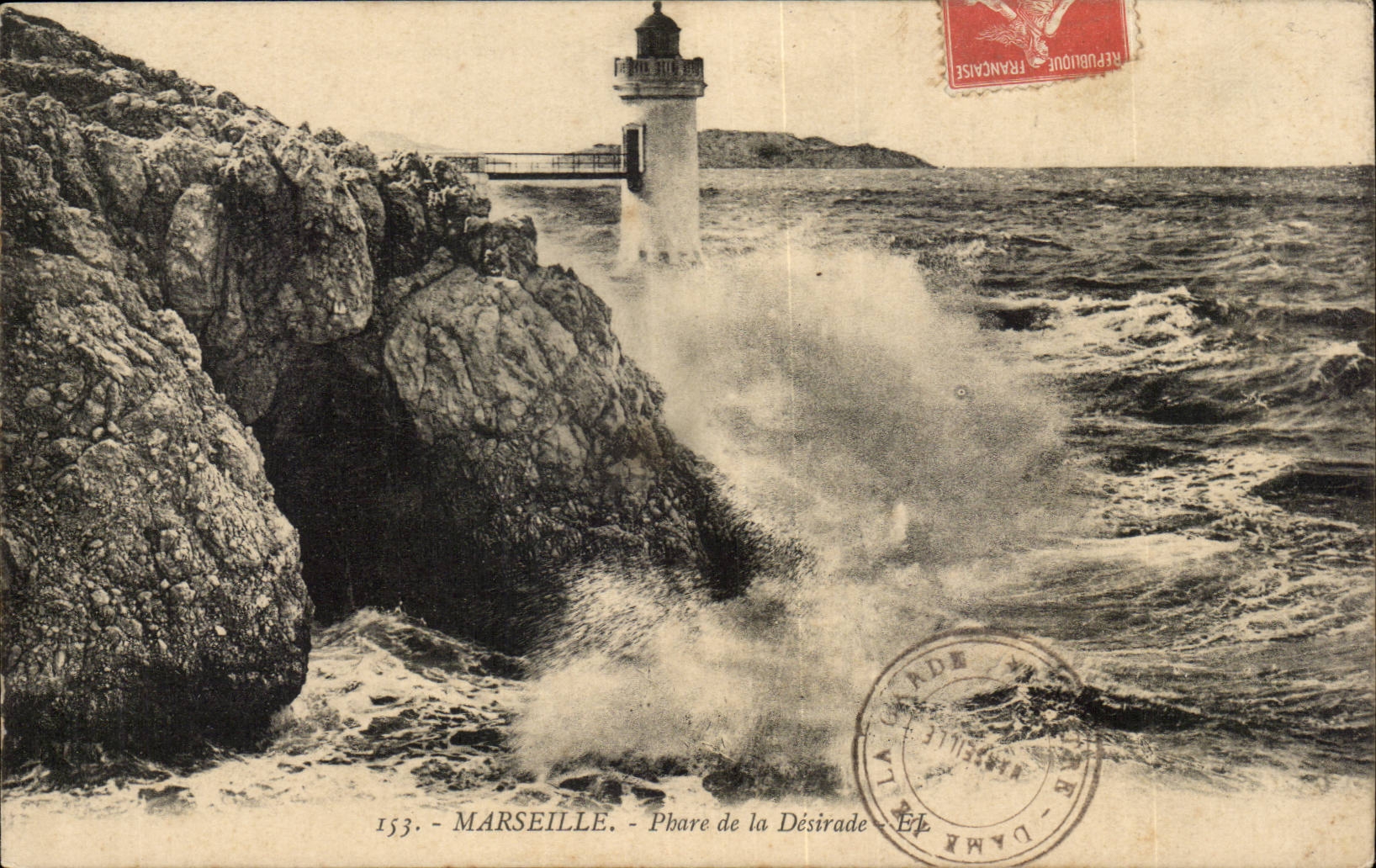 Marseille - Place de la desirade - phare - lighthouse - CPA 