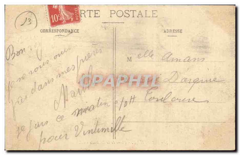 Marseille - Place de la desirade - phare - lighthouse - CPA  — Rückseite