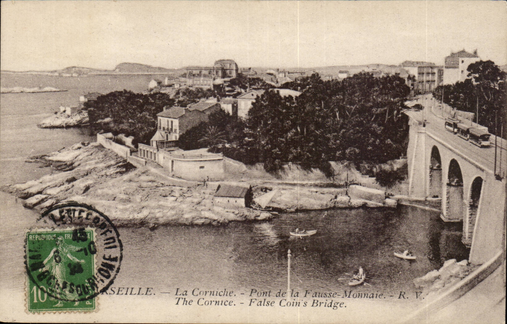 Marseille - La Corniche - Pont de la fausse Monnaie - False Coins Bridge - CPA 