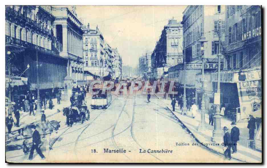 Marseille - la cannebiere - Amer Pico Cafe - CPA 