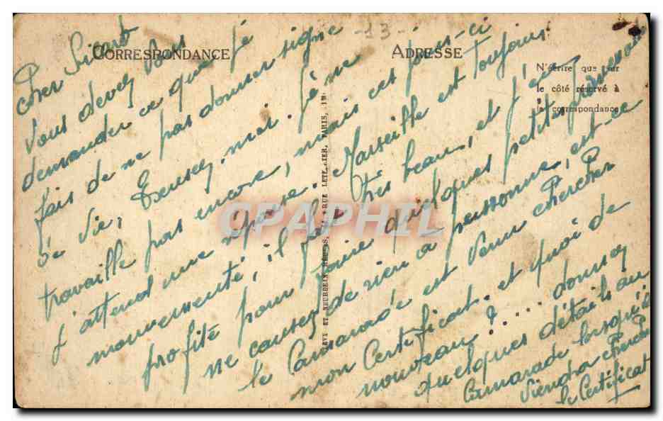 Marsella — El Muelle de los Belgas y Notre-Dame de la Estación — LL — Reverso