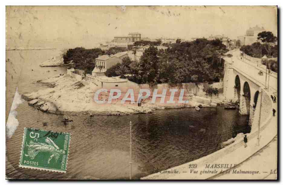 Marseille CPA Corniche Vue generale de la Malmousque