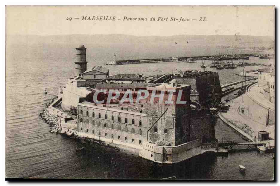 Marseille CPA Panorama du Fort St Jean