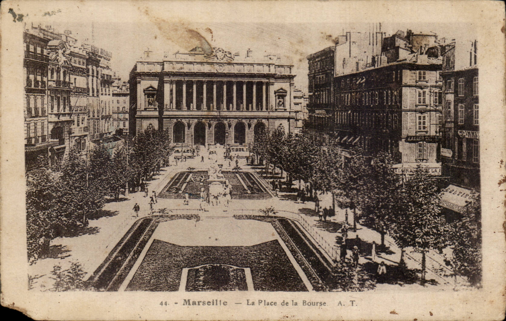 Marseille CPA La place de la Bourse