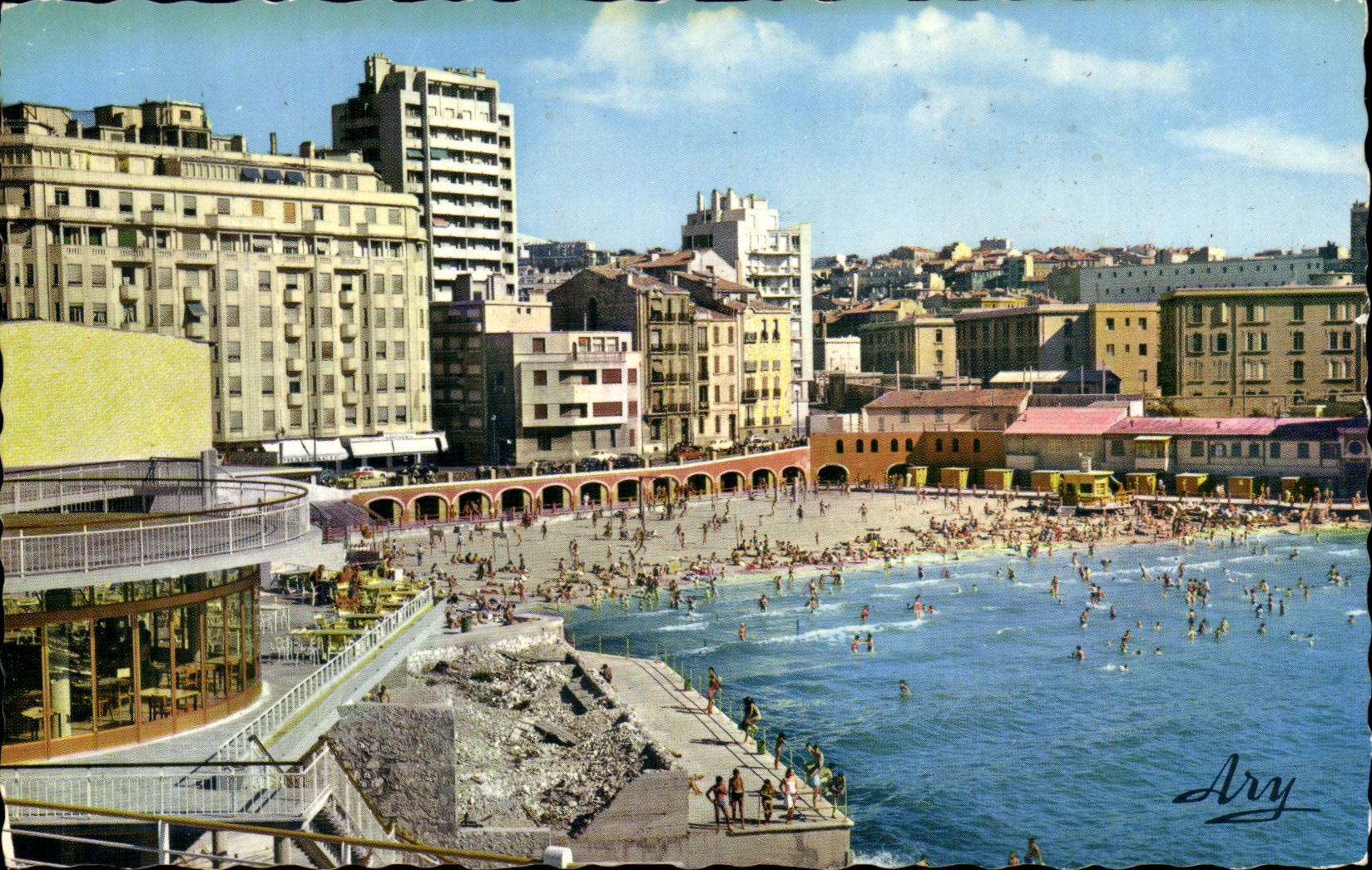 Marseille CPA Promenade de la corniche Plage des Catalans