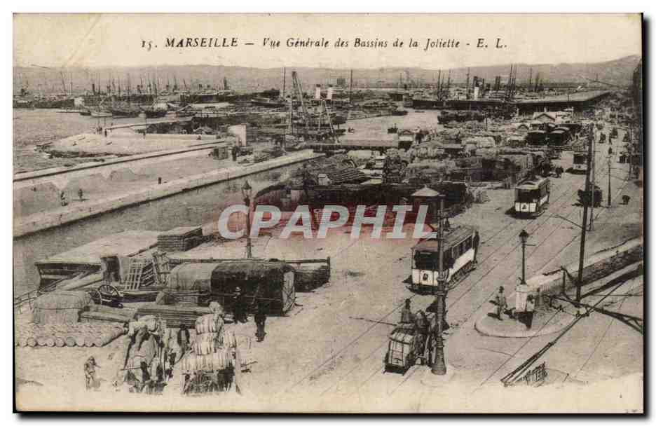 Marseille — Vue Générale des Bassins de la Joitette — E. L.