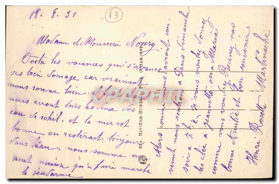 Martigues CPA La Venise provencale Vue generale — Rückseite