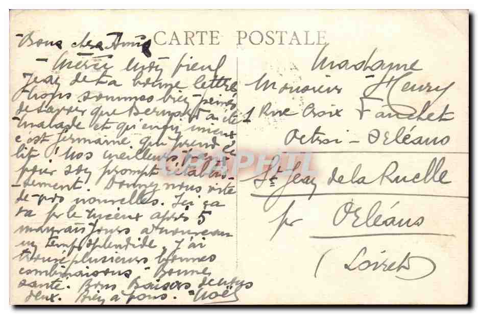 Marseille CPA Rue Noailles — Rückseite