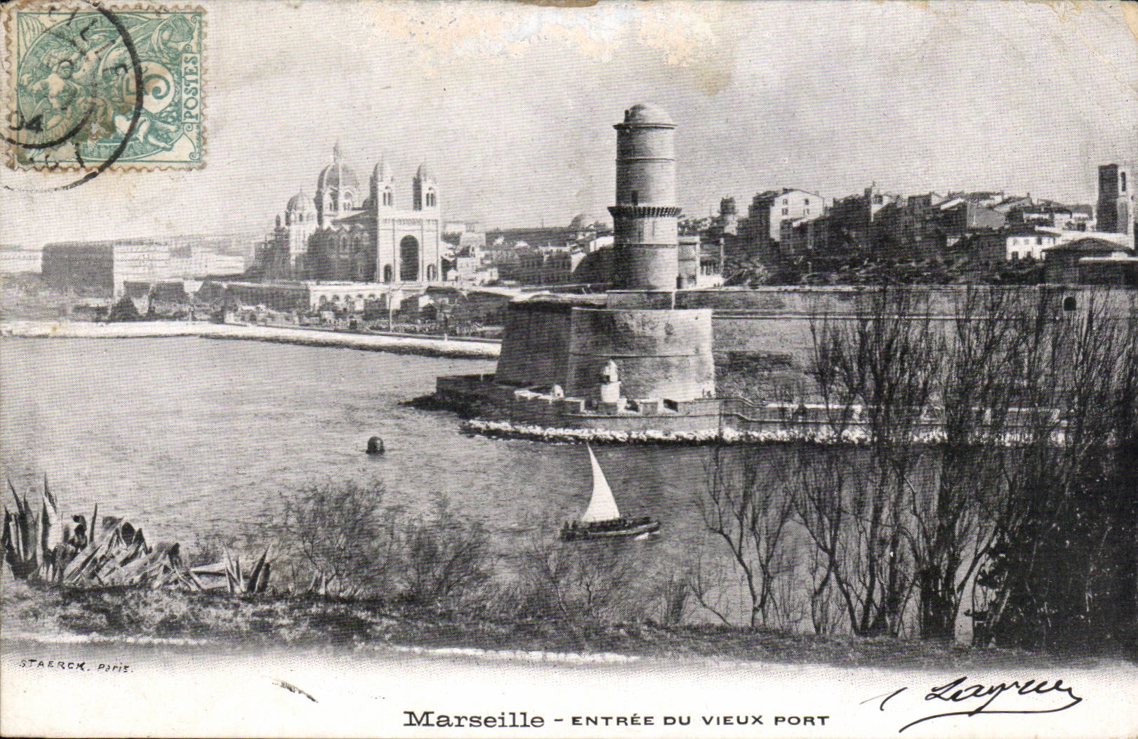 Marseille CPA Entree du vieux port