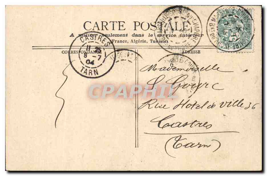 Marseille CPA Le Roubion Route de la corniche — Rückseite
