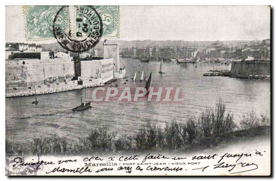 Marseille CPA Fort Saint Jean Vieux port