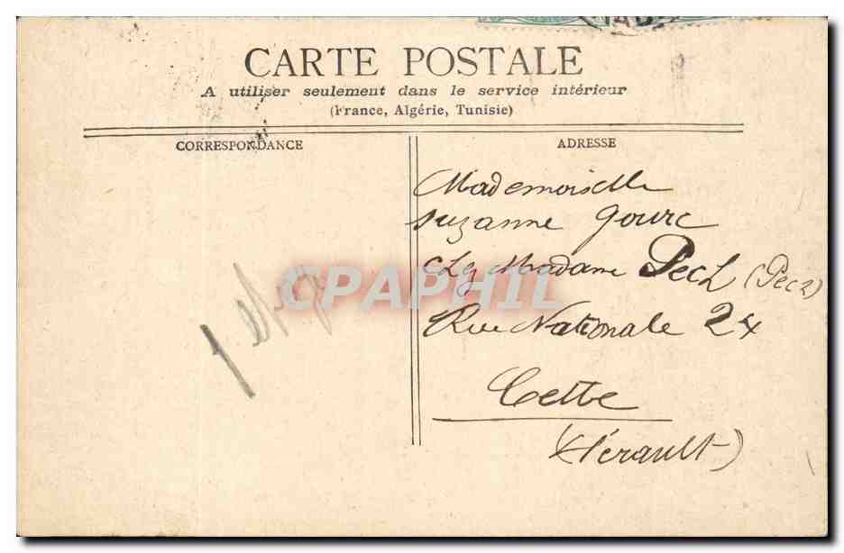 Marseille CPA Fort Saint Jean Vieux port — Verso