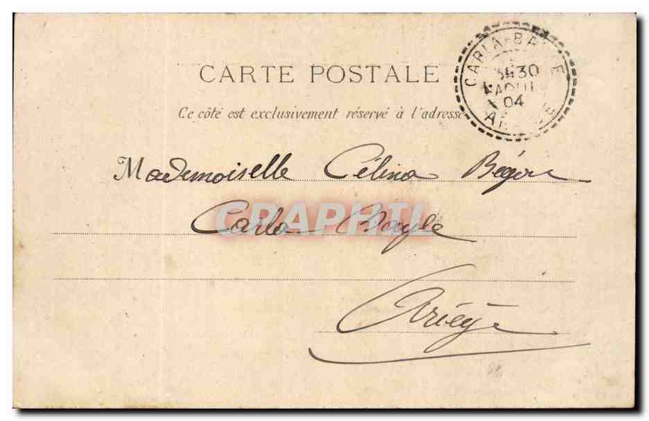 Marseille CPA Fort Saint Jean — Verso