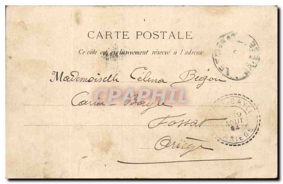 Marseille CPA Dans le vieux port ( bateaux boat ship ) — Verso