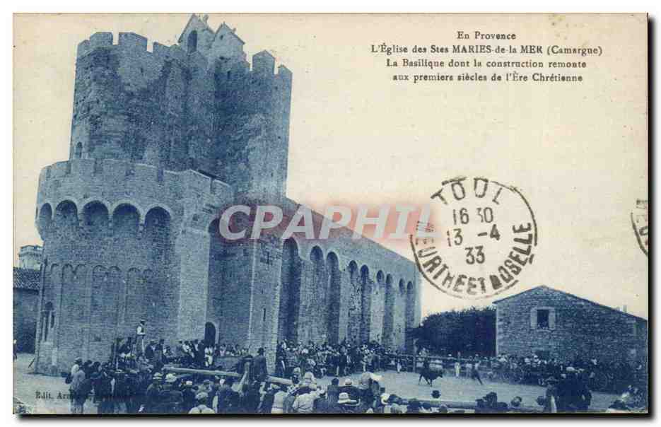 Église des Saintes-Maries-de-la-Mer (Camargue) — basilique datant des premiers siècles de l'ère chrétienne — Édit. Arabe, Marseille