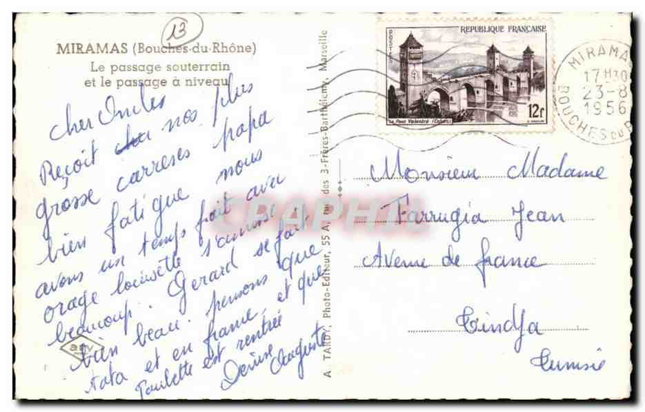 CPM Miramas Le passage souterrain et le passage a niveau — Rückseite