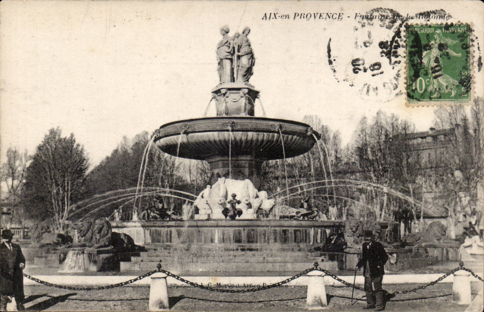 Aix-en-Provence - Fontäne der Ehre — veröffentlicht von C. Martinau, Aix-en-Provence